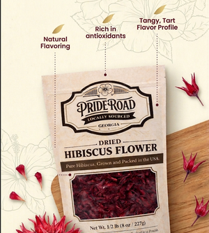 Dried Hibiscus Flower 8oz (Roselle) – Premium USA Grown