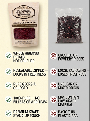 Dried Hibiscus Flower 8oz (Roselle) – Premium USA Grown